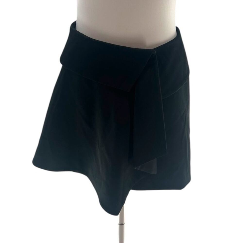 Balenciaga draped front‎ wool mini skirt back sz 38